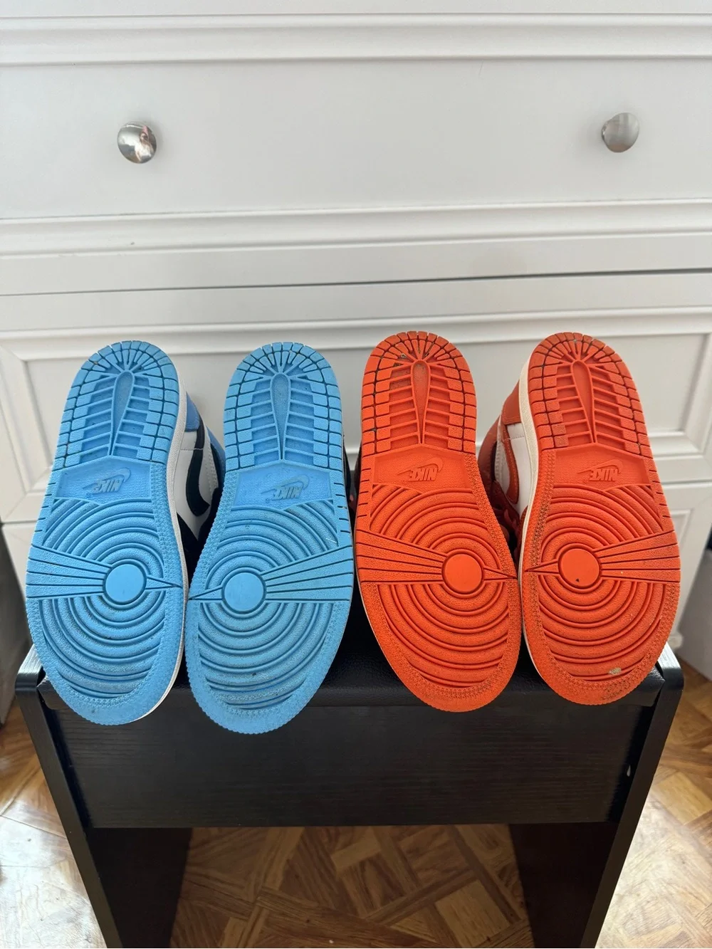 Nike Dunk High Kids Size 13 – 2 Pair Bundle – Orange/White & Black/Blue